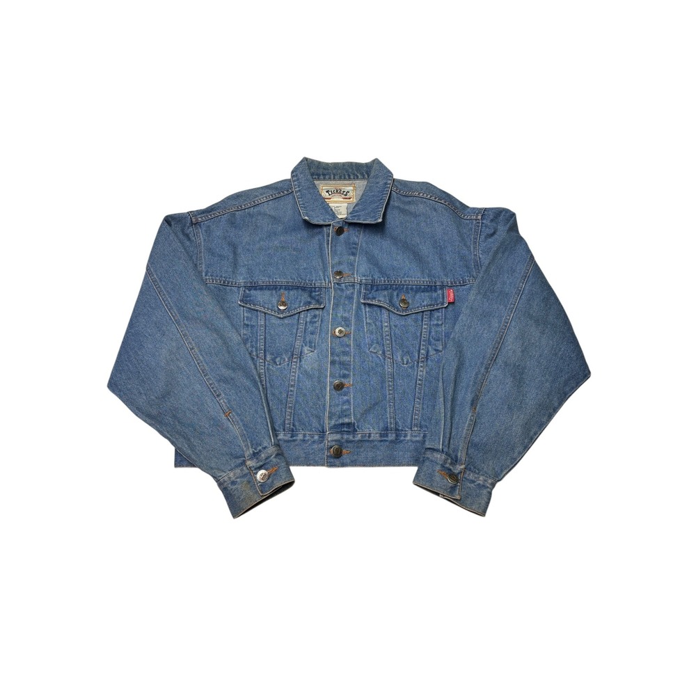 Vintage Tickets Denim Vest‎ Women's Sz Large Made In United Arab Emirates L USA
